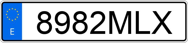 Numer rejestracyjny 8982MLX posiada FORD CUSTOM