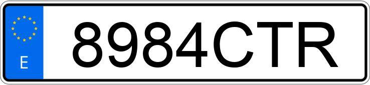 Numer rejestracyjny 8984CTR posiada BMW SERIE 5