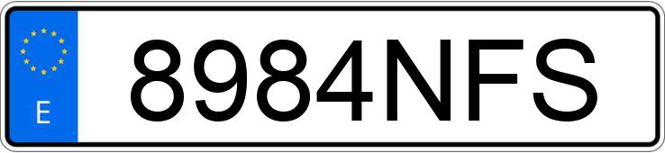 Numer rejestracyjny 8984NFS posiada VOLKSWAGEN TOURAN