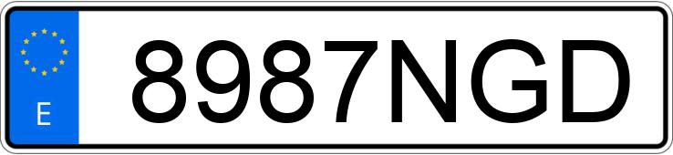 Numer rejestracyjny 8987NGD posiada MERCEDES CLA (117)