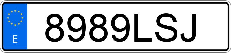 Registreringsnummeret 8989LSJ har FORD CUSTOM