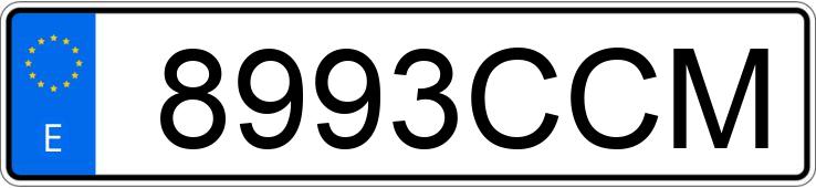 Numer rejestracyjny 8993CCM posiada RENAULT KANGOO