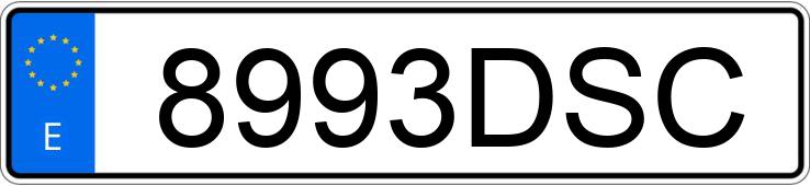 Numer rejestracyjny 8993DSC posiada SEAT LEON