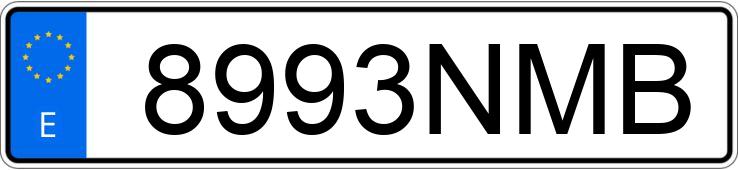 Numer rejestracyjny 8993NMB posiada AUDI A3 SPORTBACK