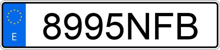 Numer rejestracyjny 8995NFB posiada YAMAHA TRACER