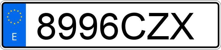 Numer rejestracyjny 8996CZX posiada PORSCHE 911