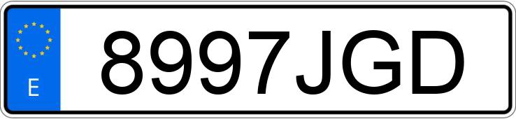 Numer rejestracyjny 8997JGD posiada VOLKSWAGEN UP