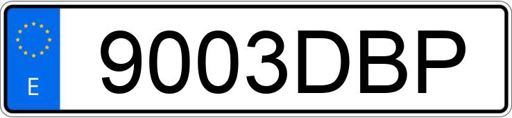 Numer rejestracyjny 9003DBP posiada NISSAN ALMERA