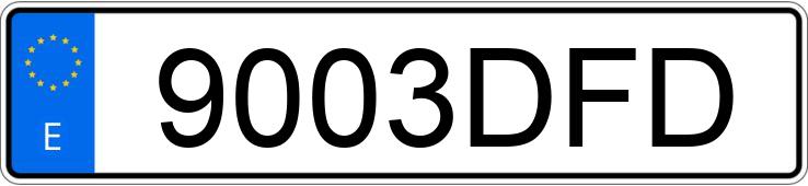 Numer rejestracyjny 9003DFD posiada FORD FIESTA