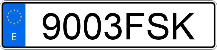 Numer rejestracyjny 9003FSK posiada DODGE RAM 1500