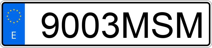 Numer rejestracyjny 9003MSM posiada BMW SERIE 1