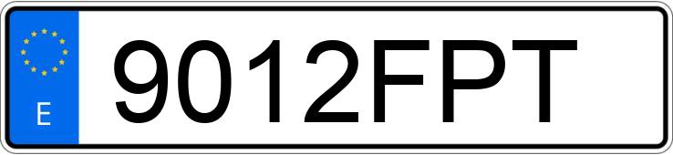 Numer rejestracyjny 9012FPT posiada FORD FIESTA