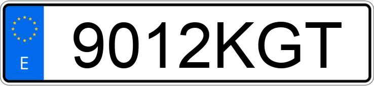 Numer rejestracyjny 9012KGT posiada TOYOTA SUPRA