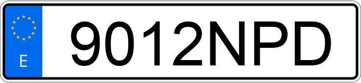 Numer rejestracyjny 9012NPD posiada MG ZS