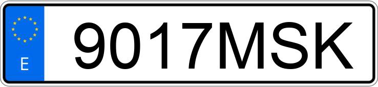 Numer rejestracyjny 9017MSK posiada SEAT IBIZA