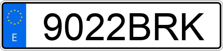 Numer rejestracyjny 9022BRK posiada AUDI A4