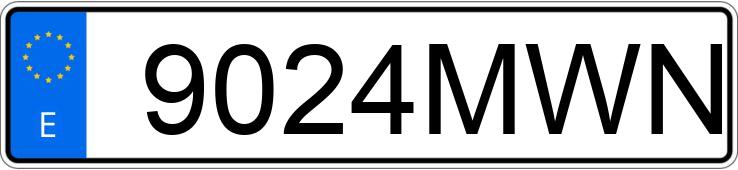 Numer rejestracyjny 9024MWN posiada AUDI A3 SPORTBACK