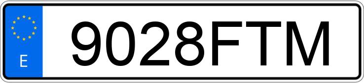 Numer rejestracyjny 9028FTM posiada VOLVO V50