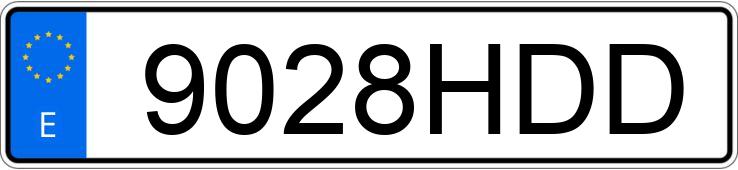 Numer rejestracyjny 9028HDD posiada SKODA FABIA