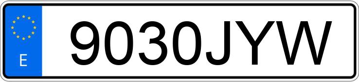 Numer rejestracyjny 9030JYW posiada SYM JOYMAX