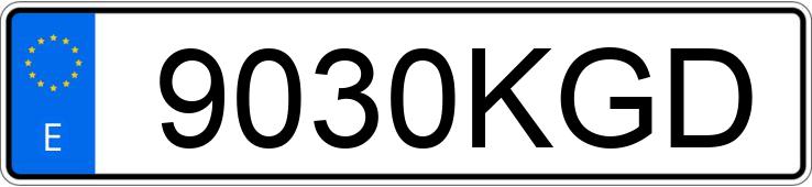 Die Registrierungsnummer 9030KGD hat BMW SERIE 3
