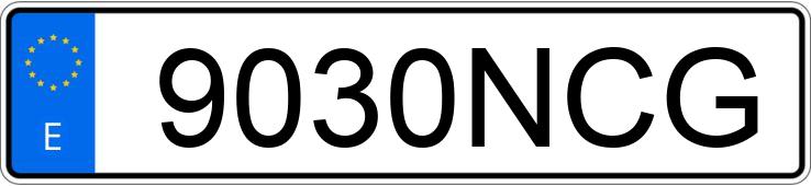 Numer rejestracyjny 9030NCG posiada MG MG3 Numer rejestracyjny 9030NCG posiada MG MG3