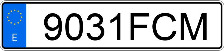 Numer rejestracyjny 9031FCM posiada SEAT IBIZA