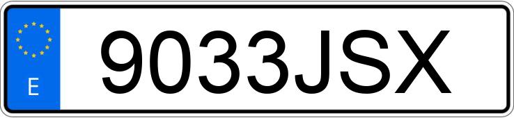 Numer rejestracyjny 9033JSX posiada PEUGEOT PARTNER