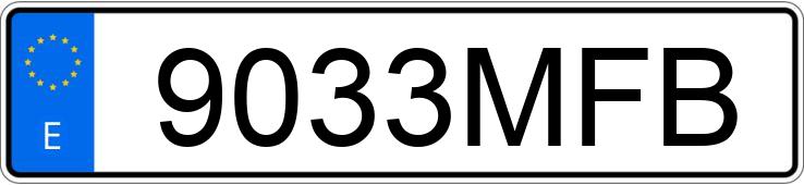 Numer rejestracyjny 9033MFB posiada BMW X6