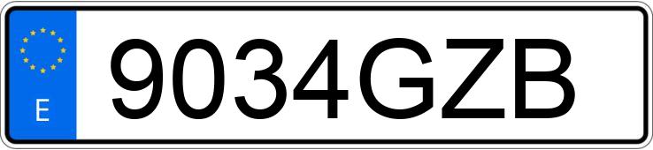 Numer rejestracyjny 9034GZB posiada AUDI A4