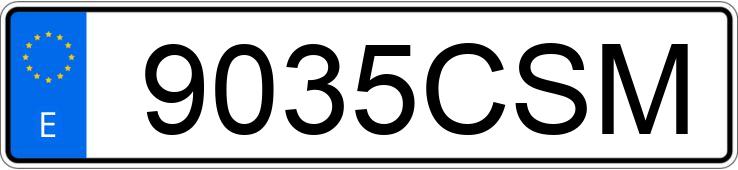 Numer rejestracyjny 9035CSM posiada SAAB 9-3