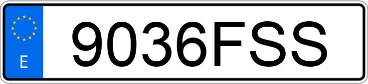 Numer rejestracyjny 9036FSS posiada FORD FIESTA