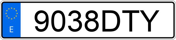 Il numero di registrazione 9038DTY ha PEUGEOT PARTNER
