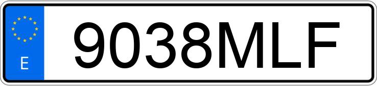 Numer rejestracyjny 9038MLF posiada PIAGGIO MP3