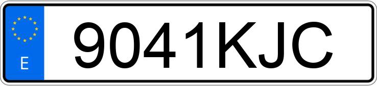 Numer rejestracyjny 9041KJC posiada VOLKSWAGEN GOLF