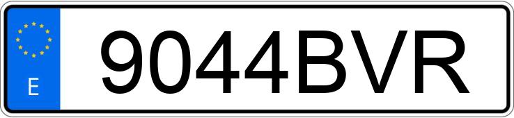 Numer rejestracyjny 9044BVR posiada PEUGEOT 206