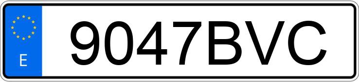 Numer rejestracyjny 9047BVC posiada PEUGEOT 206