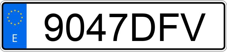 Numer rejestracyjny 9047DFV posiada CITROEN XSARA