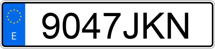 Numer rejestracyjny 9047JKN posiada BMW F 800