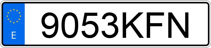 Die Registrierungsnummer 9053KFN hat OPEL MOKKA