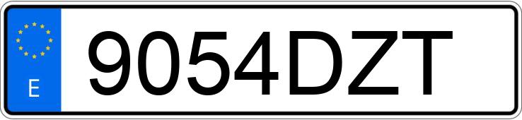 Numer rejestracyjny 9054DZT posiada PEUGEOT 206