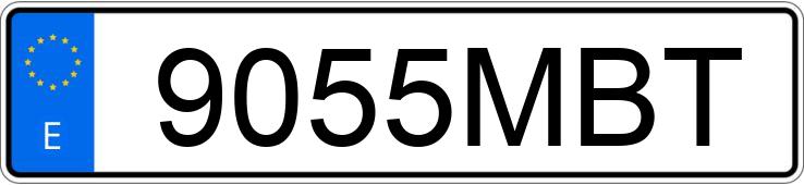 Numer rejestracyjny 9055MBT posiada AUDI A3 SPORTBACK