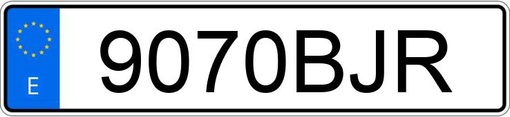 Numer rejestracyjny 9070BJR posiada RENAULT MEGANE