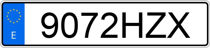 Numer rejestracyjny 9072HZX posiada SEAT IBIZA
