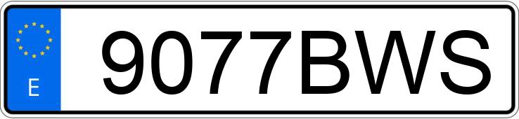 Numer rejestracyjny 9077BWS posiada OPEL ASTRA