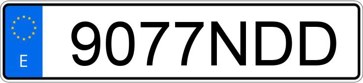 Numer rejestracyjny 9077NDD posiada MERCEDES A (177)