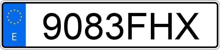 Numer rejestracyjny 9083FHX posiada SEAT IBIZA