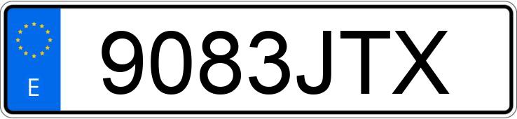 Numer rejestracyjny 9083JTX posiada MAZDA MAZDA2