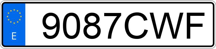 Numer rejestracyjny 9087CWF posiada RENAULT MASTER