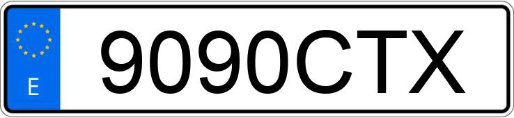 Numer rejestracyjny 9090CTX posiada CITROEN XSARA